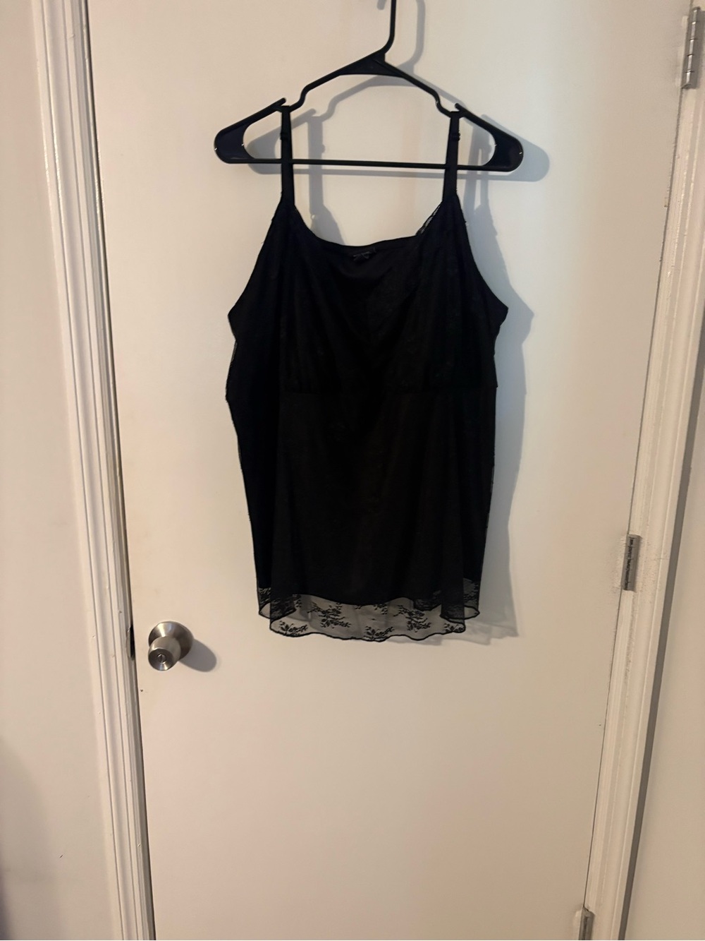 torrid Black Lace-Trim Camisole Tank